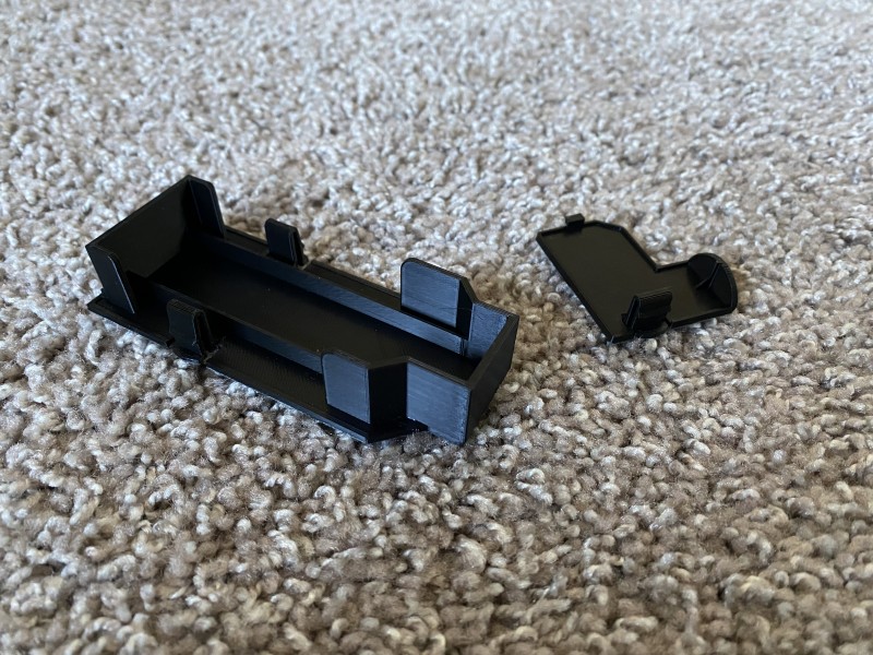 A picture of two 3D printed covers