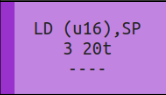 Image showing the LD (u16), SP instruction.